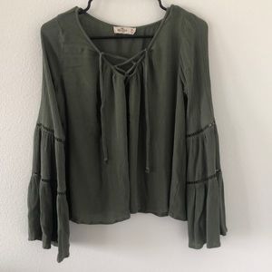 Green long sleeve top